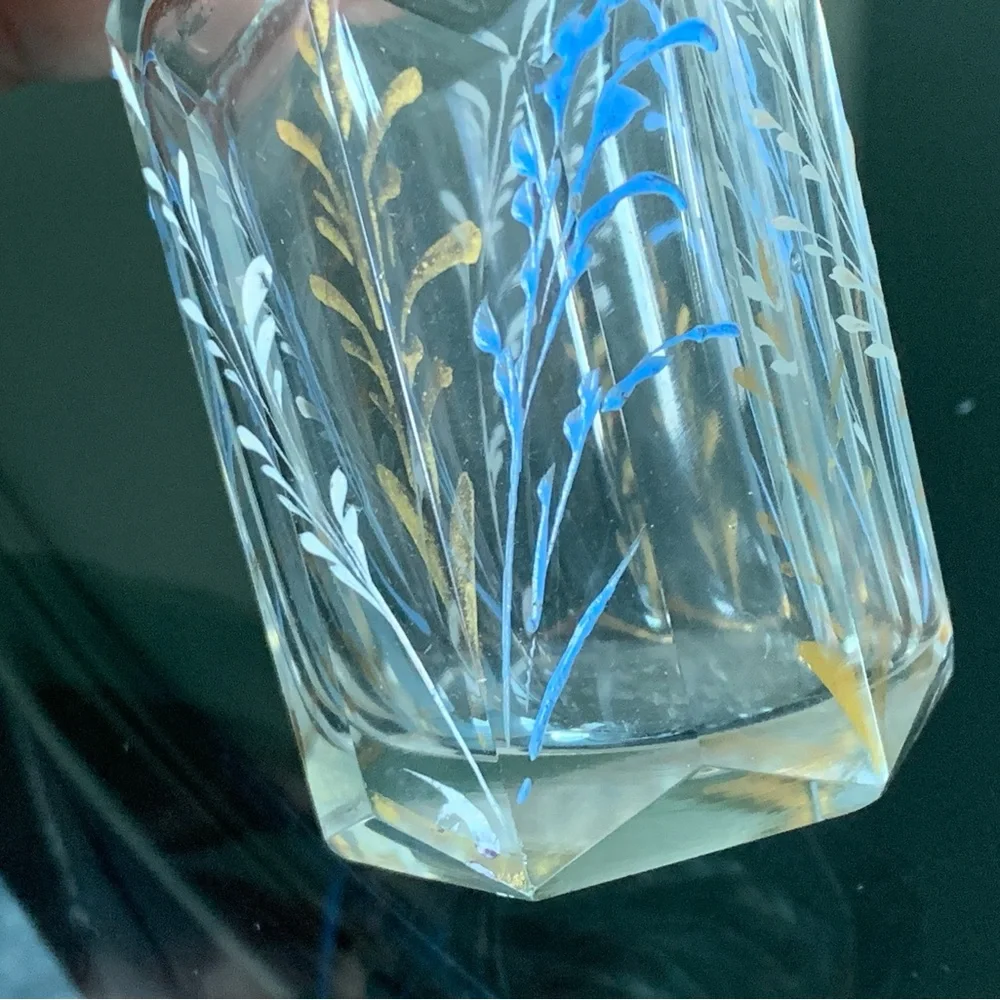 Antique hand painted Victorian bottle